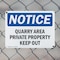 Signmission Danger Quarry Area Private Property Keep Out OSHA Notice Sign, Plastic, 10in W x 7in L, 2PK OS-2PACK-NS-P-710-L-10913 - alternate 3